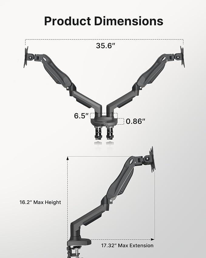 HUANUO Dual Monitor Stand - Image 5