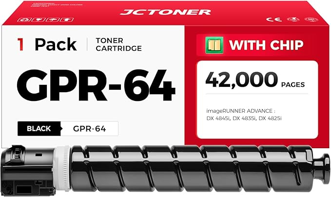 GPR-64 GPR64 Black Toner Cartridge 1-Pack by JCTONER