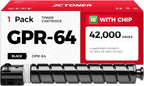 GPR-64 GPR64 Black Toner Cartridge 1-Pack by JCTONER