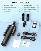 Vlogging Kit for iPhone/Android, Wireless Remote & Microphone, Adjustable Phone - Image 9