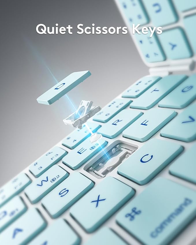 Samsers Bluetooth Foldable Keyboard, Wireless Portable Folding Keyboard - Image 8