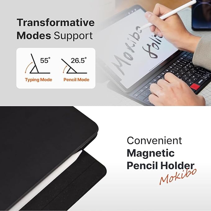 MOKIBO Fusion Keyboard, iPad Pro 12.9" Case, Wireless Touchpad Keyboard - Image 5