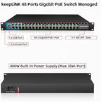 48 Port Gigabit PoE Switch Managed, - Image 2