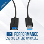 SABRENT 22AWG USB 3.0 Extension Cable A Male to A Female 3 Feet - Image 2