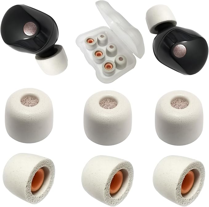 Memory Foam Earbuds Tips for Sony WF-1000XM5 Filter Screen Foam Ear Tips for by Mijusun
