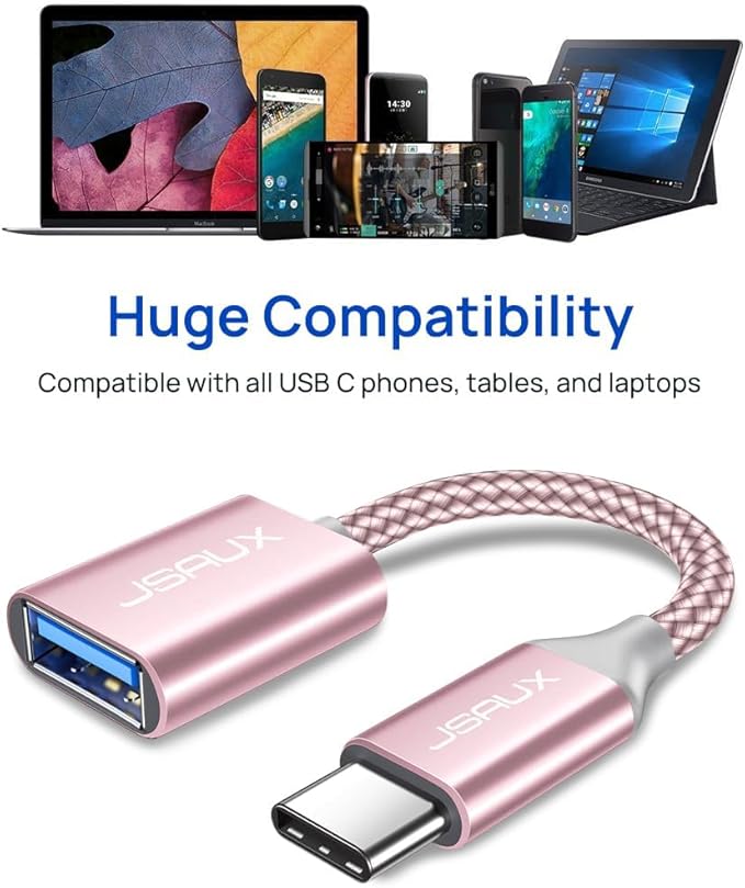 JSAUX USB C to USB 3.0 Adapter, Type C Male to USB Female OTG Cable Compatible - Image 7