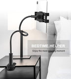 woleyi Gooseneck Tablet Holder for Bed, Flexible Long Arm Tablet Mount for Desk - Image 4