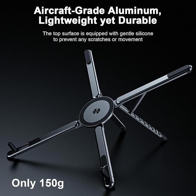 Foldable Laptop Stand for Desk, All-in-One Portable Holder for Laptop, Phone & - Image 7