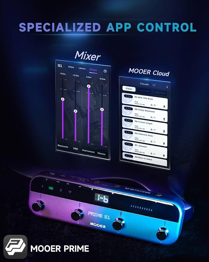MOOER S1 Multi-Effects Processor, Stereo Electric Guitar Pedals - Image 5