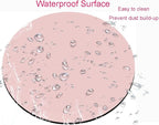 Mouse Pad Pink, Premium-Textured Small Round Pink Mousepad 7.9 x 7.9 Inch - Image 4