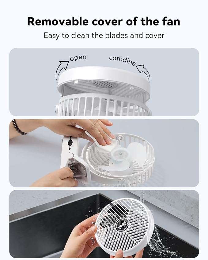 GEHEN Small Clip on Fan, 3-Speed Fan - Image 3