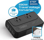 Ceptics - 6 in 1 Travel Adapter and Voltage Converter, 220V to 110V Converter - Image 7