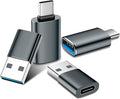 Temdan USB to USB C Adapter for iPhone 16 Charger 4 Pack, USBC Female to A Male by Temdan
