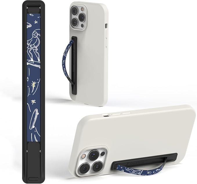 Phone Grip, Ultra Thin Cell Phone Grips Finger Holder Kickstand by SleekStrip