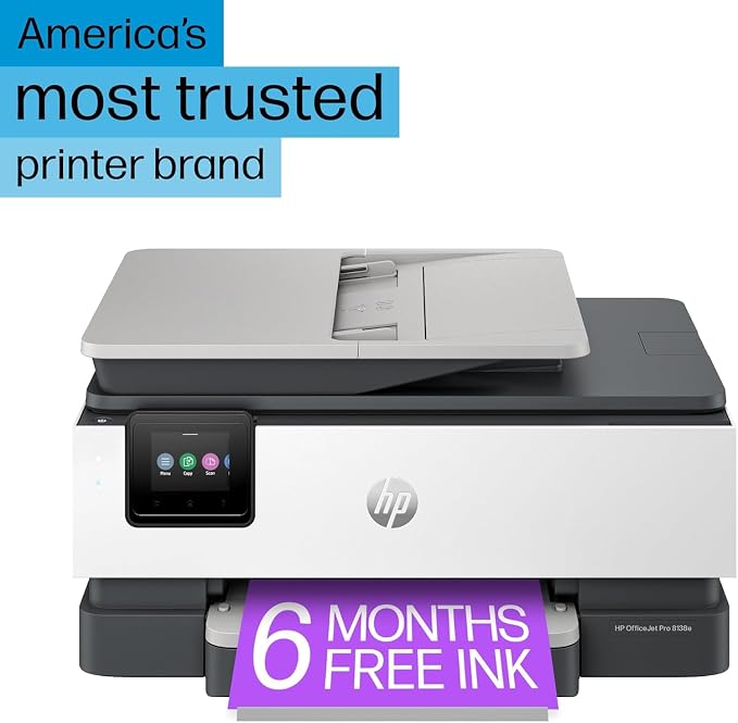 HP OfficeJet Pro 8138e Wireless All-in-One Color Inkjet Printer, Duplex - Image 3
