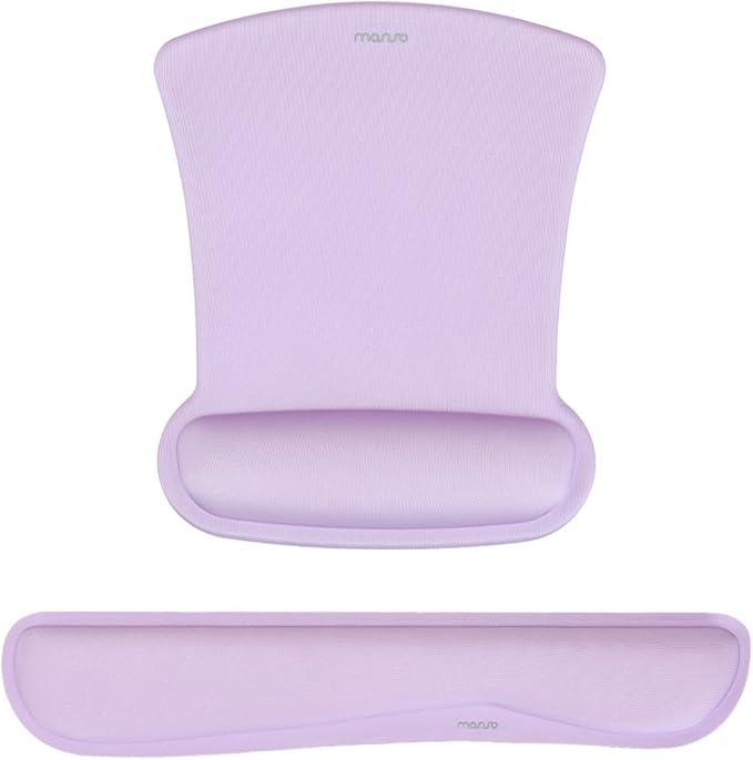 MOSISO Wrist Rest Support for Mouse Pad & Keyboard Set, Ergonomic Mousepad by MOSISO