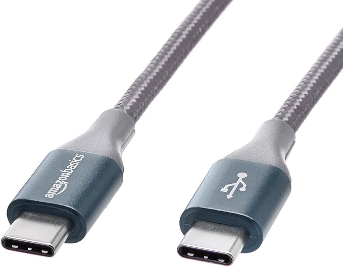 Amazon Basics USB C to USB C Cable Charger Cable, Nylon Braided Cord, 480Mbps by AmazonBasics
