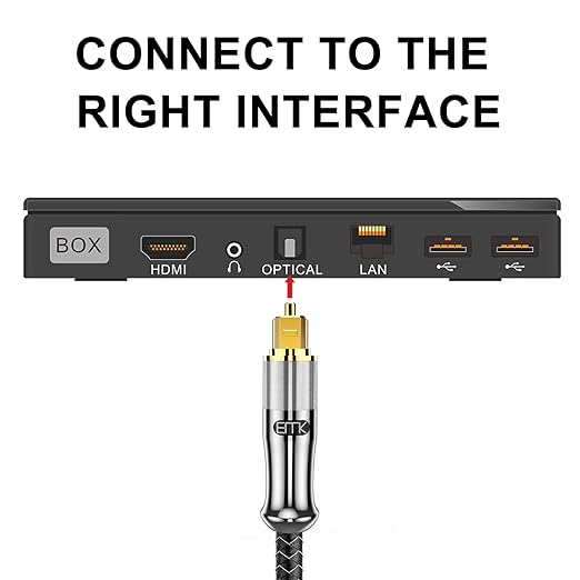 EMK 24K Gold-Plated Optical Audio Cable - Image 5