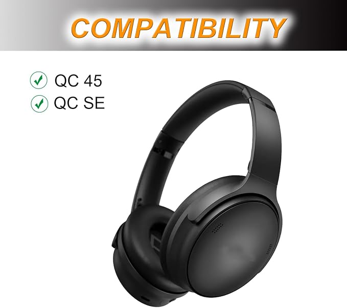 Earpads Cushions Replacement for Bose QC45 Headphones Ear Pads, Soft Protein - Image 5