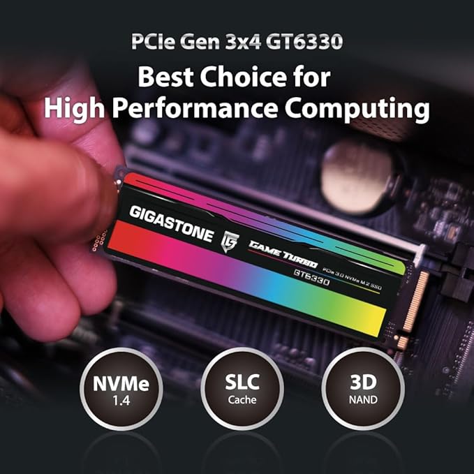 Gigastone M.2 SSD 1TB PCIe 3.0 NVMe SSD 3, 400MB/s Internal Gaming Solid State - Image 4