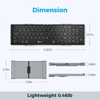 iClever Portable Keyboard, BK09 Foldable Bluetooth Keyboard - Image 8