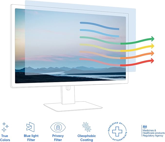 Ocushield 23" Premium Blue Light Screen Protector - Image 3