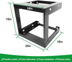 9U Wall Mount Open Frame 19 Inch Server Equipment Rack Wall Mountable Heavy - Image 2