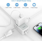 Ultra Thin Flat Extension Cord 10 FT, TESSAN Small Flat Plug Power Strip - Image 4