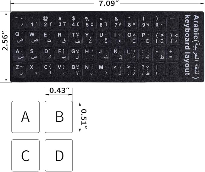 2PCS Arabic-English Keyboard Stickers - Image 6