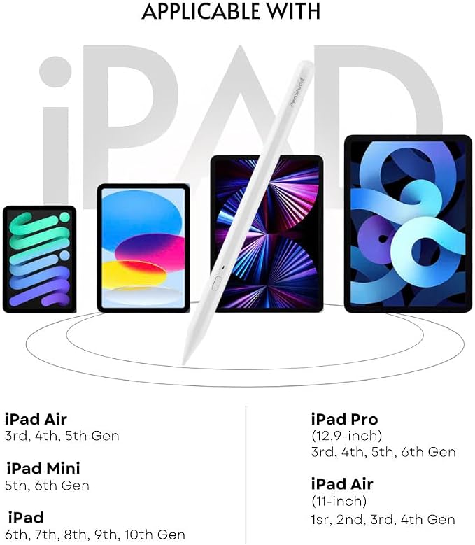 PS1-Pro Stylus Pen for Apple iPad 2018-2025｜Faster Charge Custom Shortcuts - Image 5