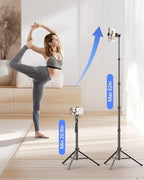 EMART 62’’ Cell Phone Tripod Stand, Adjustable Floor Cellphone Tri Pod Holder - Image 2