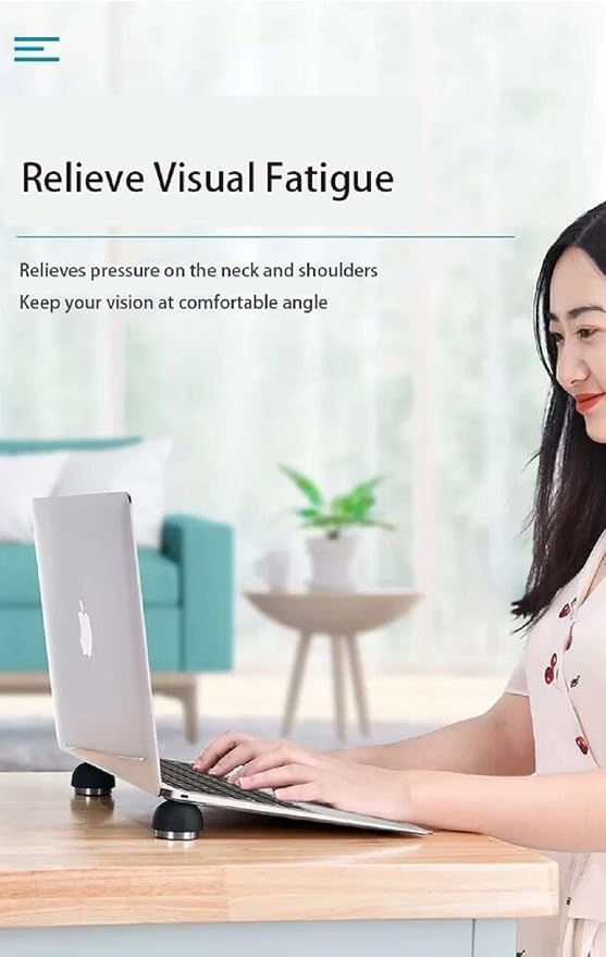 Laptop Cooling Stand, Ergonomic Laptop Cooling Pad Small Invisible Cooler Ball - Image 2
