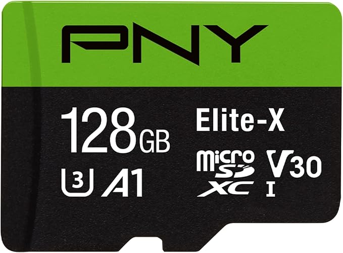 PNY 128GB Elite-X Class 10 U3 V30 microSDXC Flash Memory Card by PNY