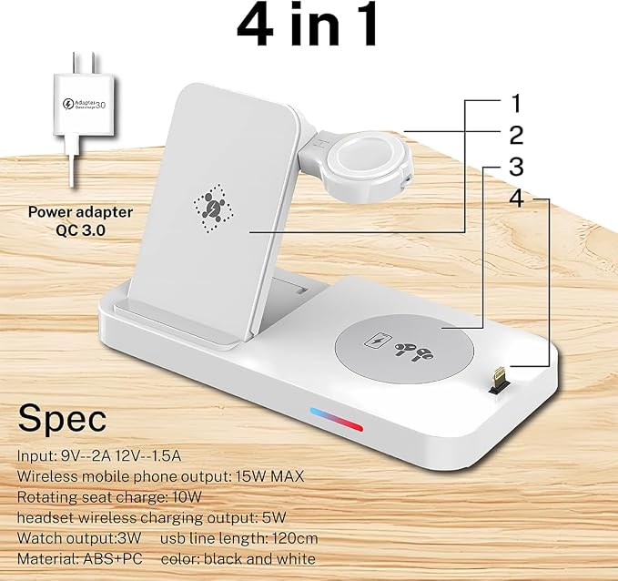 4-in-1 Fast Wireless Charging Station - Image 7