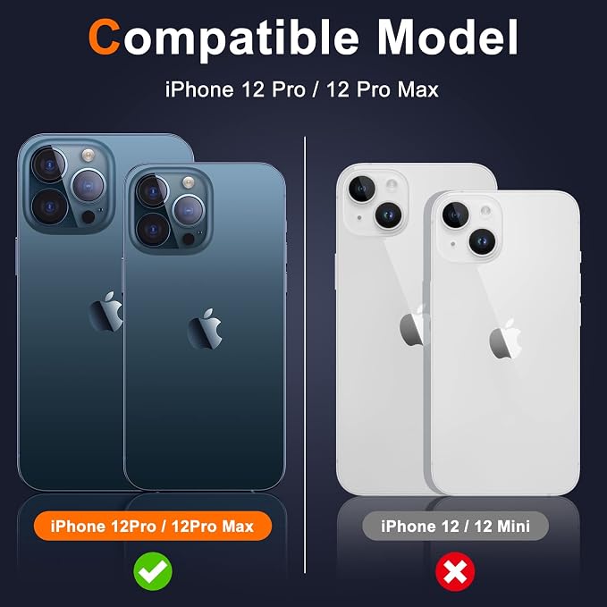 UniqueMe Compatible with iPhone 12 Pro Max 6.7" Camera Lens Protector Tempered - Image 2