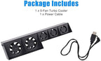 Linkhood Cooling Fan for PS4, USB External Cooler 5 Fan Turbo Temperature - Image 8