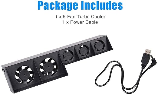 Linkhood Cooling Fan for PS4, USB External Cooler 5 Fan Turbo Temperature - Image 8