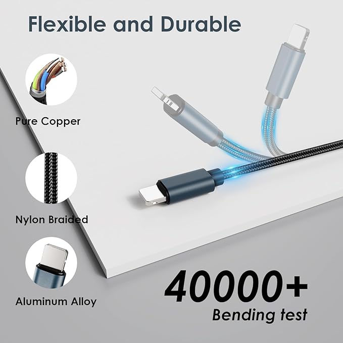 2Pack 4FT Upgraded 3 in 2 Multi Charging Cable - Image 8