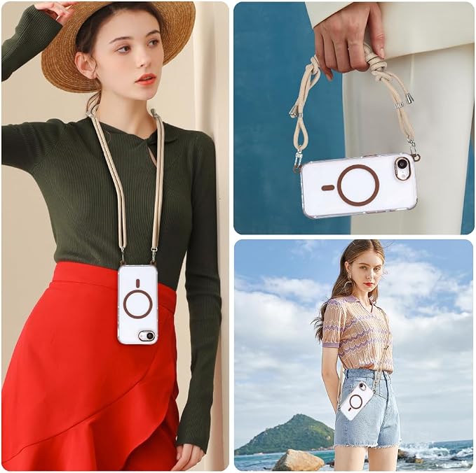 for iPhone 16e Case with Adjustable Phone Lanyard Strap, Compatible with MagSafe - Image 6