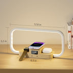 LED Bedside Lamp with Wireless Charger, 3-in-1 Touch Control Table Lamp with - Image 7