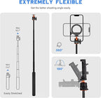 PHOPIK 55" Magnetic Selfie Stick Phone Tripod, Extendable Magnetic Cell Phone - Image 3