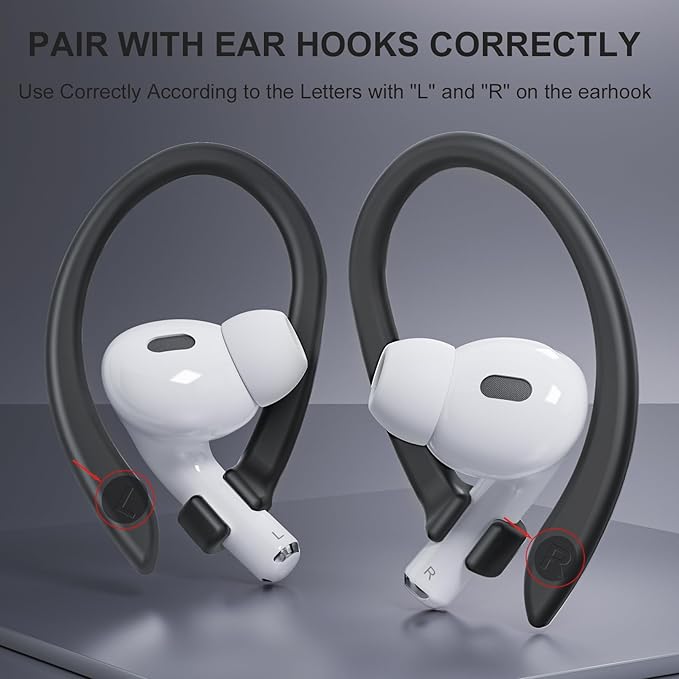 2 Pairs AirPods Ear Hooks for AirPods Pro 2, AirPods Pro, AirPods 4, 2 & 1 - Image 4