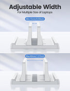 Vaydeer Vertical Laptop Stand Holder Plastic Adjustable Desktop Notebook Dock - Image 7