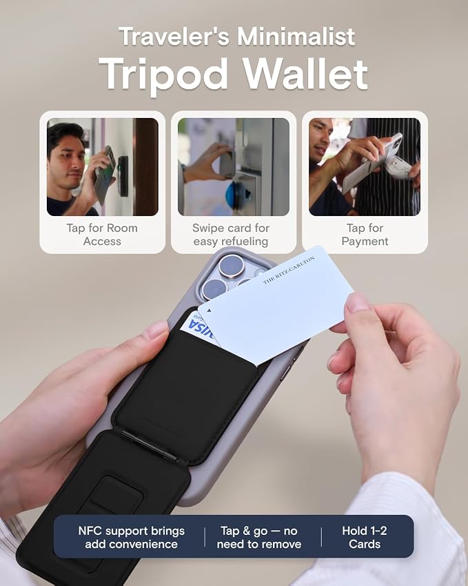 MOFT Phone Tripod Wallet for iPhone, Mulit-Angles, Lightweight & Portable Phone - Image 4