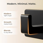 Black Wall Mounted Coat Rack- 2 Modular Rails, 8 Right-Angle Hooks, Modern - Image 4