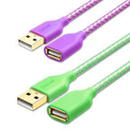 OKRAY USB Extender, 2 Pack 6 Feet USB 2.0 Extension Cable, Durable Nylon by OKRAY