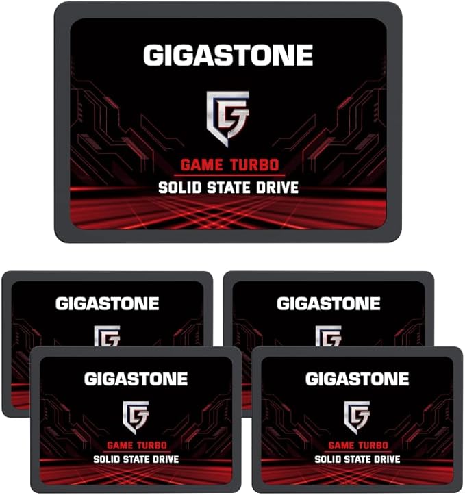 Gigastone SATA SSD 256GB 2.5 inch SSD 520MB/s Upgrade Laptop PC Memory and by Gigastone