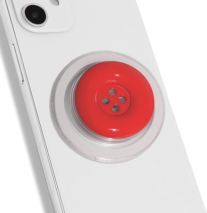 Solid Color Button Phone Grip – Minimalist Design, Durable and Lightweight by OnTheGripofficial