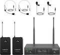 Phenyx Pro Dual UHF Wireless Microphone System，Auto-Scan Cordless Mic Set w/ by PhenyxPro