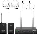 Phenyx Pro Dual UHF Wireless Microphone System，Auto-Scan Cordless Mic Set w/ by PhenyxPro